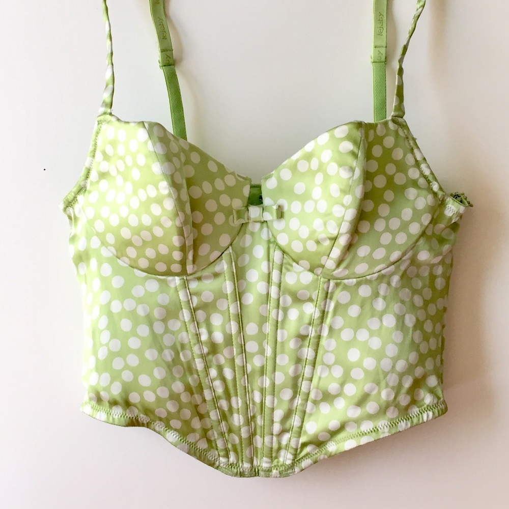 LEJABY 1950s FRENCH STYLE SILK UNDERWIRE BUSTIER